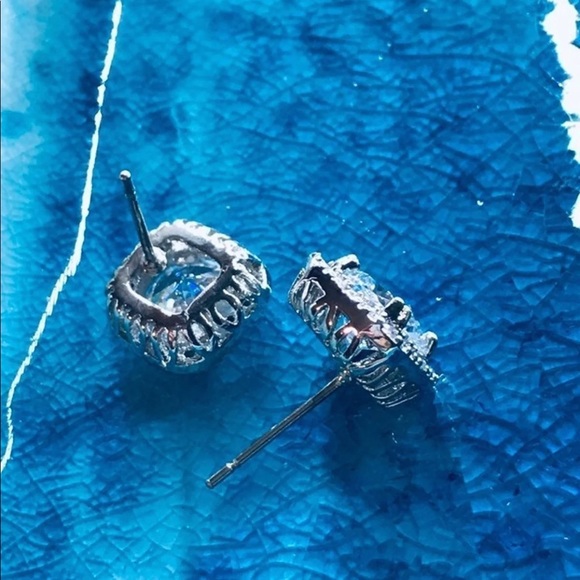 Stella & Dot cushion cut halo studs - Picture 9 of 9